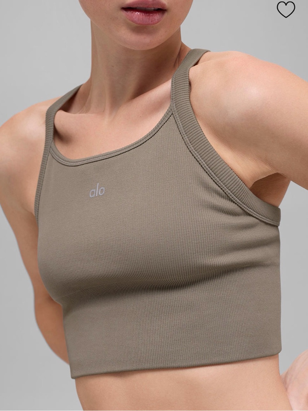 SOLD OUT Alo ‘Light Cocoa’ Seamless Ribbed Favorite Bra Tank